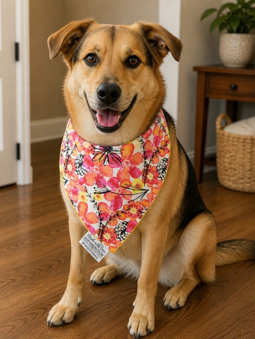 Yellow Floral Bandana Set